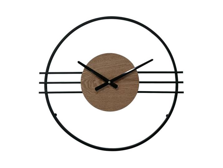 Mobili Rebecca Wanduhr Schwarz 5/50/50 cm, 5x50x50 cm, Dekoration, Uhren, Wanduhren