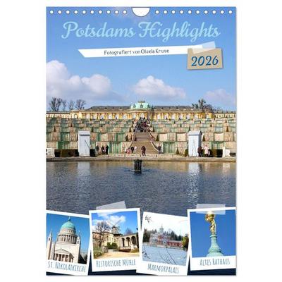 Potsdams Highlights (Wandkalender 2026 DIN A4 hoch), CALVENDO Monatskalender
