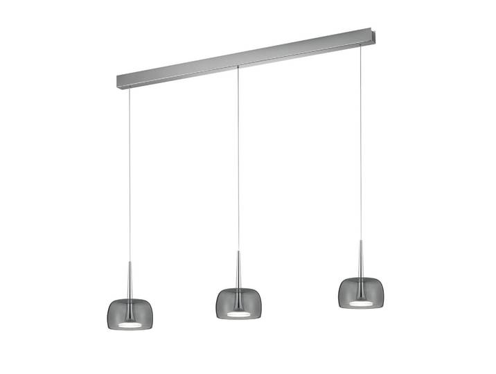 Helestra Led-Hängeleuchte Flute, Chromfarben, Metall, 4x200x110 cm, Lampen & Leuchten, Innenbeleuchtung, Hängeleuchten, Pendelleuchten