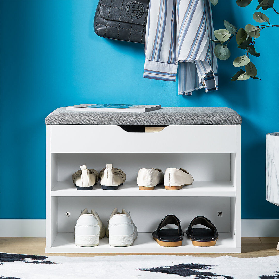 ClassicLiving 6 Pair Shoe Storage Bench White 6