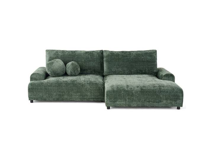 Best Mobilier Canapé d'Angle Convertible 4 places - NELLY Angle droit Vert