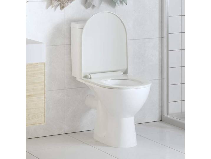 vidaXL Toilettensitz mit Absenkautomatik und Quick-Release-Design Weiß