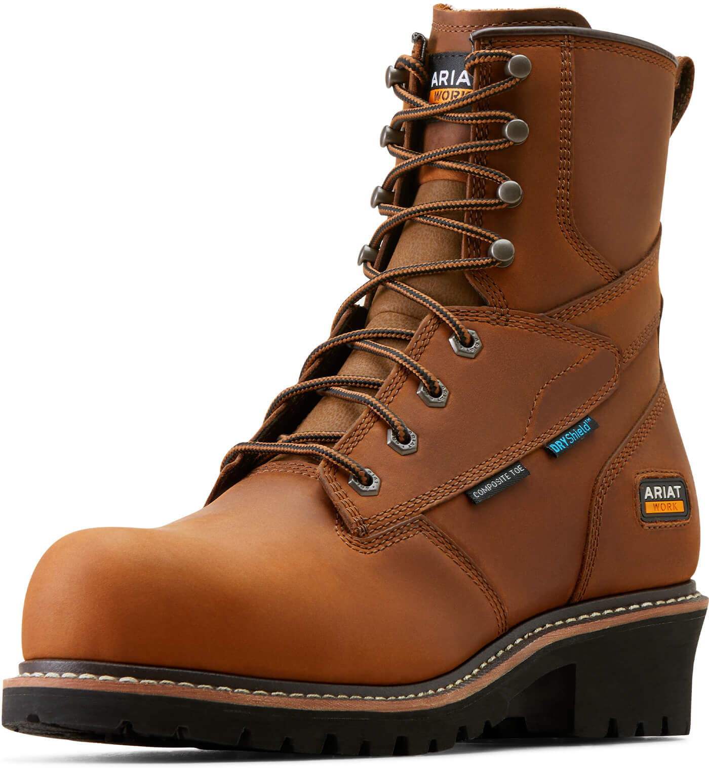 Men's Logger Shock Shield Waterproof Composite Toe Work Boots in Copper Brown, Size: 5.5 D / Medium by Ariat