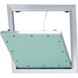 Revisionstür Alu-Star mit Fang- sicherung und 12,5mm GK-Platte Einbaumaß 200x200mm