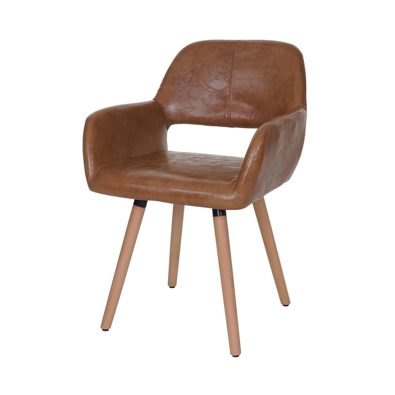 Esszimmerstuhl MCW-A50 II, Stuhl Küchenstuhl, Retro 50er Jahre Design ~ Kunstleder, Wildlederimitat