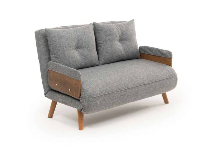 Bettsofa Cosmo Hellgrau Stoff B 78 T 82 cm - Bettsofa
