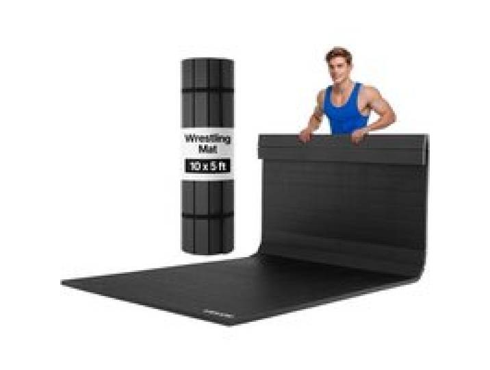 VEVOR Kampfsportmatte 3 x 1,5 m für Workouts im Heim-Fitnessstudio, wasserfeste aufrollbare Trainingsmatten Fitnessmatte für Gymnastik Tatami Jiu-Jitsu MMA Judo Boxen, Sportmatte Yogamatte Schwarz