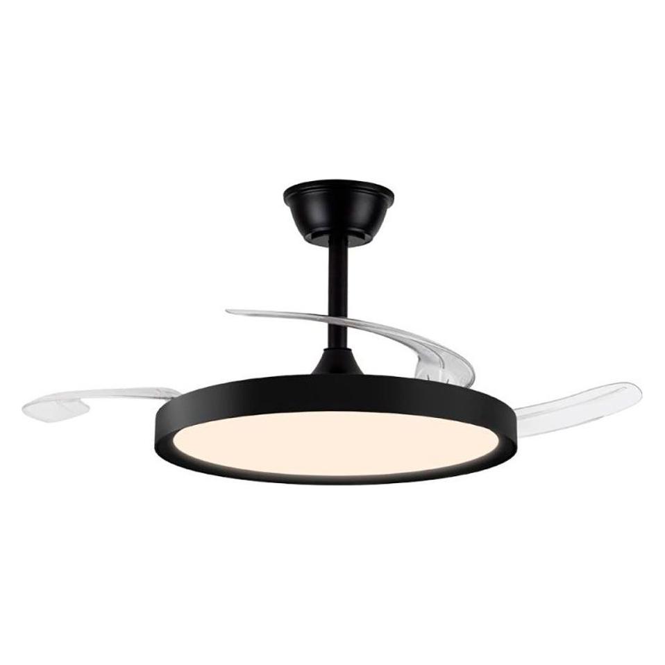 Cristal Record Deckenventilator mit Lampe CristalRecord Schwarz 43 W (3000 K) (4000 K) (39 dB) (61168600)