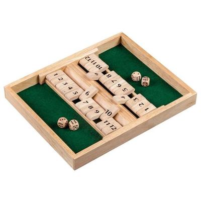 Philos 3282 - Shut The Box, 12er, 2er Variante, Holz, Würfelspiel