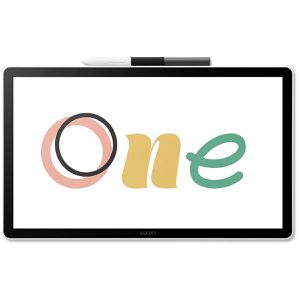 Wacom Grafiktablett One 14, für Windows, ChromeOS & macOS, 14 Zoll Display, mit USB-C, passiver Stift