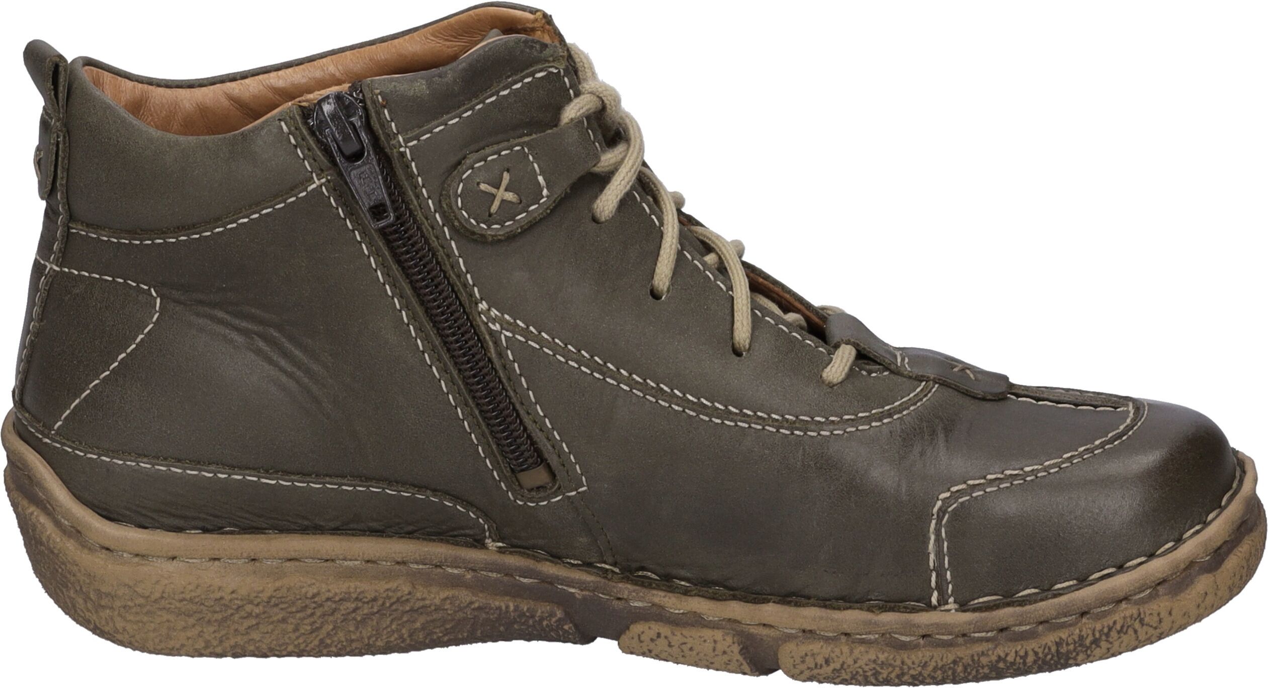 Stiefelette JOSEF SEIBEL "Neele 52, moos", Damen, Gr. 36, grün (moos), Obermaterial: 100% Rindsleder Leather cow., Schuhe Stiefelette