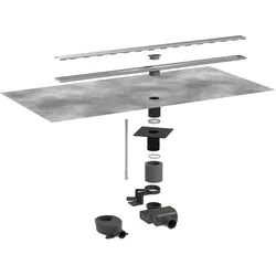 hansgrohe RainDrain Allround Komplettset Duschrinne 800, für Standard-/flache Installation, 56187800