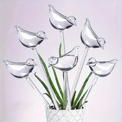 Uplift Essentials Self Watering Bird Globes Automatic Plant Hydration For Indoor & Outdoor Greenery Self Watering Bird Globes Automatic Plant Hydration For Indoor & Outdoor Greenery