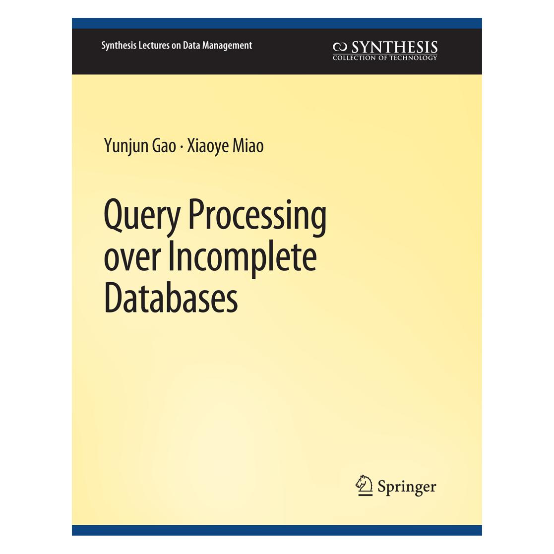 Springer Query Processing over Incomplete Databases (Englisch, Softcover, Xiaoye Miao, Yunjun Gao) (56862517)