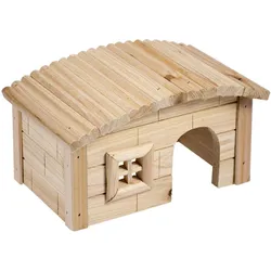 Duvoplus Nagerspielzeug Kletterwand aus Holz, Kleintierstalleinrichtung