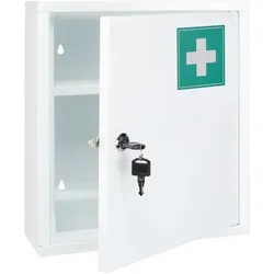 Haushalt International Medizinschrank aus Stahl  36 x 10 x 31,5 cm
