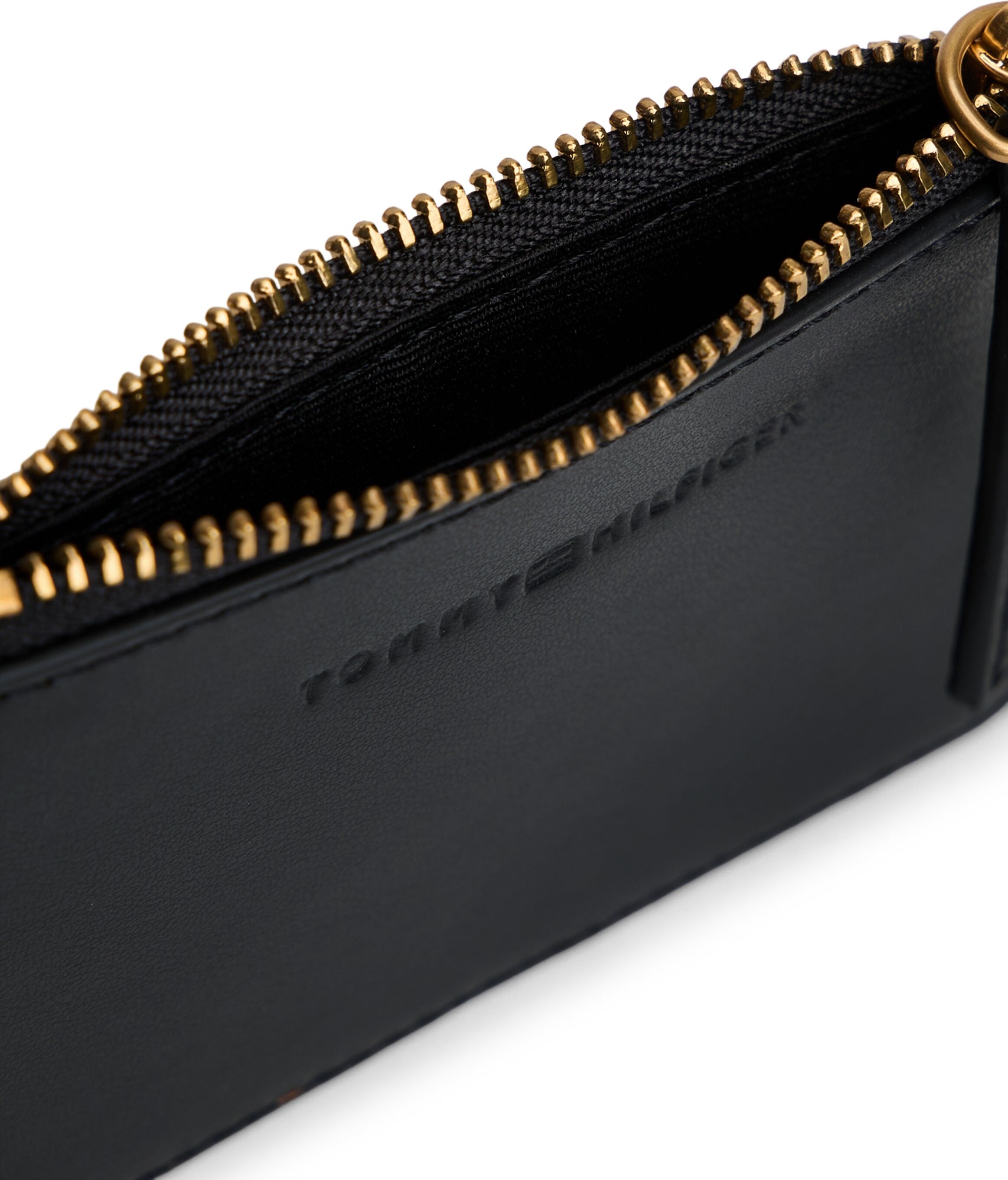 Schlüsselanhänger TOMMY HILFIGER "TH CHARMS MULTI", Damen, schwarz, Leder, Schlüsselanhänger Schlüsselanhänger, Taschenanhänger, Accessoires, Taschen Charm, Bag Charm mit Logoprägung schwarz Einheitsgröße