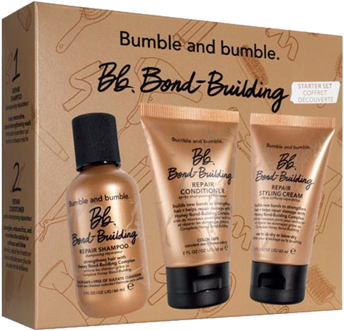 180ml Bumble and bumble Bb.Bond-Building Trial Set (Shampoo 60ml + Conditioner 60ml + Cream 60ml)