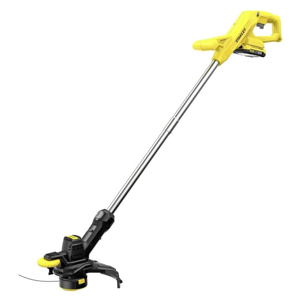 Stanley 18V Akku-Rasentrimmer V20, 25cm, 1x 2,0 Ah Akku und 1,25A Ladegerät (Trimmfaden) (SFMCST925M1-QW)
