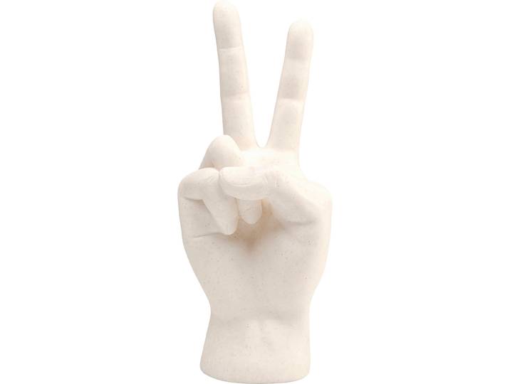 Dekoobjekt KARE DESIGN Peace Hand 36cm , beige, B:15cm H:36cm T:12,5cm, Polyresin, Dekofiguren, Dekoobjekt