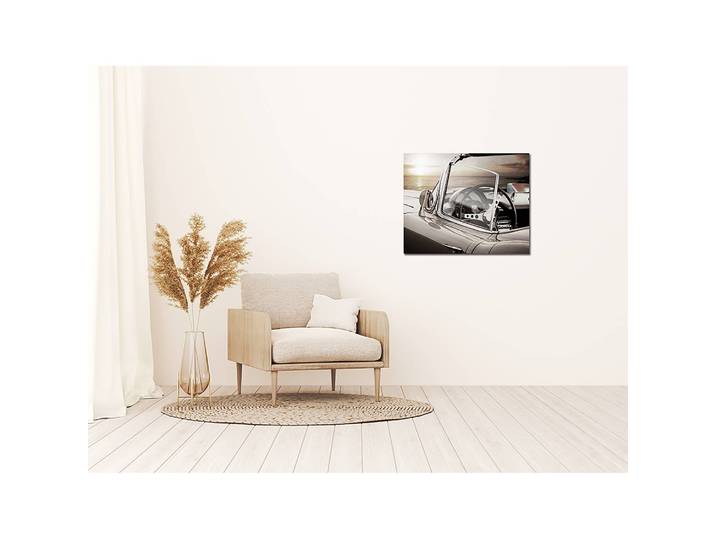 Tableau déco Convertible oldtimer Alu-Dibond Multicolore 50 x 40cm