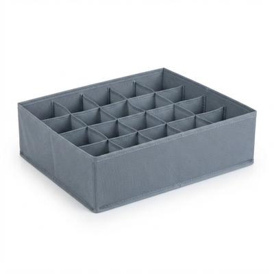 Relaxdays Schubladen Organizer, 4-teiliges Wäscheorganizer Set, für Kleiderschrank & Schublade, für Unterwäsche, grau
