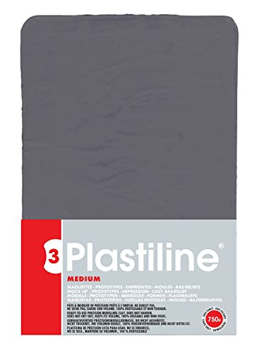 Plastiline 7755T Boetseerklei Donkergrijs 750 g Hardheid 3 (medium)