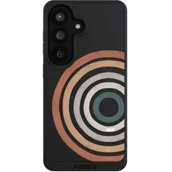Nivocase Handyhülle für Samsung Galaxy S26 Hülle NIVOpure Case Schwarz Kreise Regenbogen Wasserfarbe (Samsung Galaxy S26), Smartphone Hülle, Schwarz