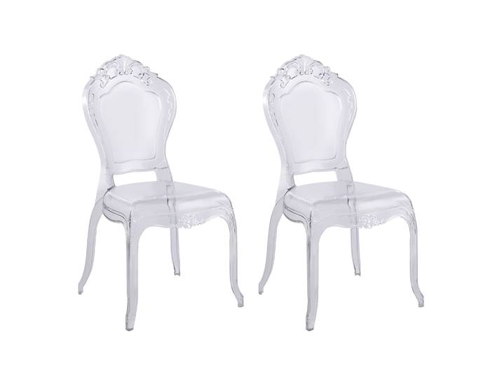 Esszimmerstuhl AVELINE 2er Set transparent