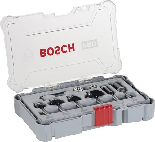 Bosch Trim&Edging 2.607.017.468 Fräser-Set mit 6 mm-Spindel, 6 Stück