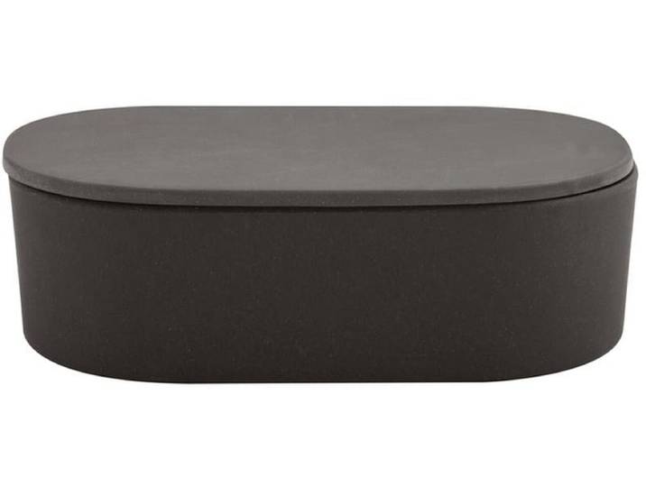 Aufbewahrungsbox SPIRELLA Takeo Anthrazit , grau (anthrazit), B:18,2cm H:5,8cm T:12,5cm, Bambus, Aufbewahrungsboxen, Aufbewahrungsbox