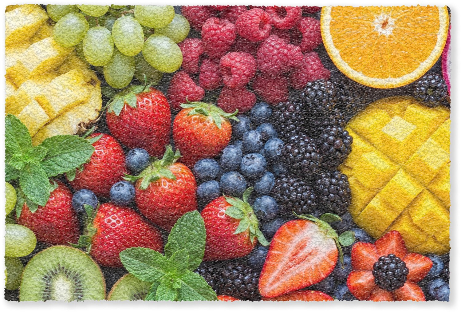 MuchoWow Deurmat Fruit Vers Kleurrijk B/D: 90 x 60 cm