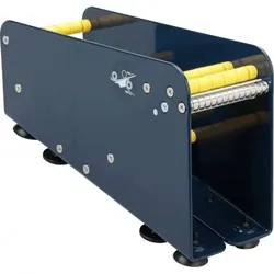 König Werbeanlagen Tisch-Etikettenspender, blau, Stahl, Nutzbreite 75mm