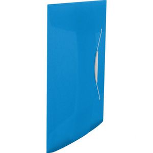 Esselte Eckspanner 624040, Vivida, A4, Kunststoff, blau, 3 Einschlagklappen