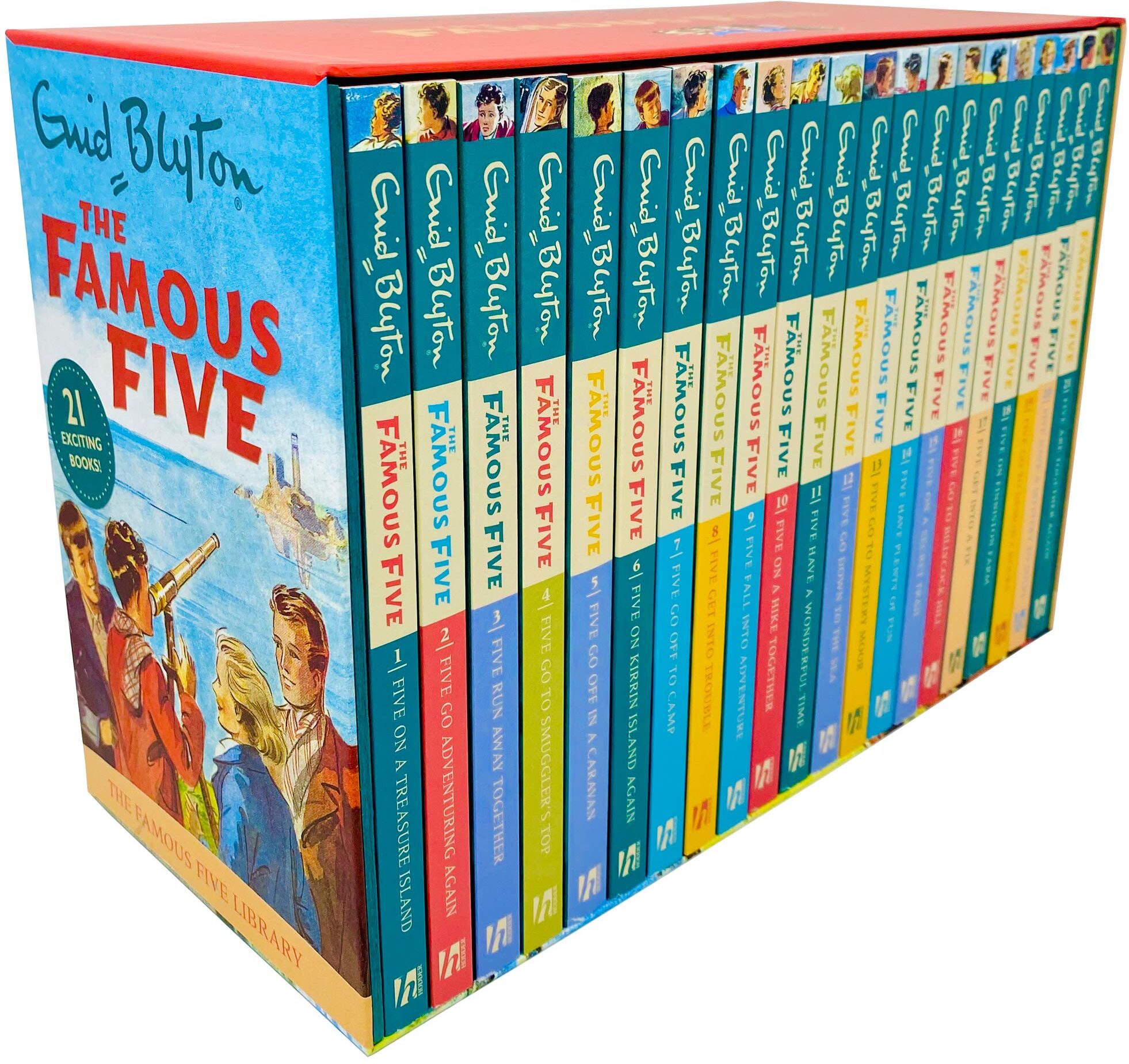 Hodder Children's Books Famous Five Complete 21 Book Collection Set by Enid Blyton - Paperback - Ages 9-12 - Classic Adventure Mystery Series for Kids