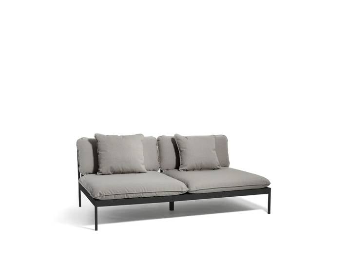 Skargaarden Bönan Modulsofa Fiord 551 beige, 2-Sitzer, Aluminiumrahmen dunkelgrau