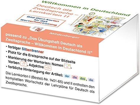 Tina Kresse - Willkommen in Deutschland - Deutsch als Zweitsprache - Lernkarten II: Bild-Wort-Karten für das Wortschatztraining - Preis vom 04.10.2026 03:51:26 h