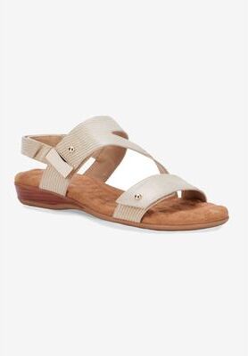 Women's Chole Sling Back Sandal by Ros Hommerson in Natural Patent Lizard (Size 10 M)