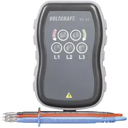 Voltcraft, Multimeter, Drehfeldrichtungs-Prüfer (CAT III 500V, Hand-Multimeter)