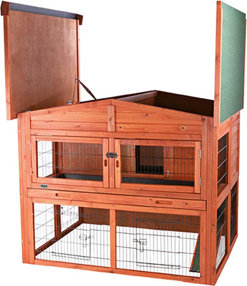 TRIXIE 62324, Haus, Meerschweinchen, Kaninchen, Braun, Holz, 7 Tür(en), 1350 mm