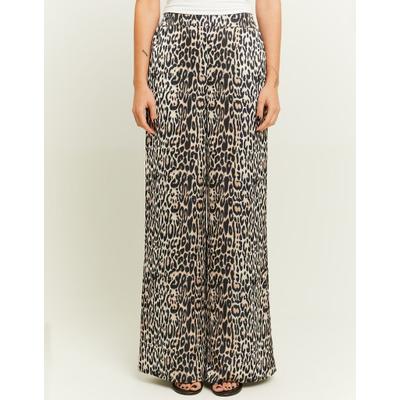Schlupfhose TALLY WEIJL "SPAPELEO", Damen, Gr. 36, N-Gr, bunt (schwarz, terre lavée), Web, Obermaterial: 100% Polyester, gemustert, gerade lang, Hosen Schlupfhose, Kunstfaser, gerade