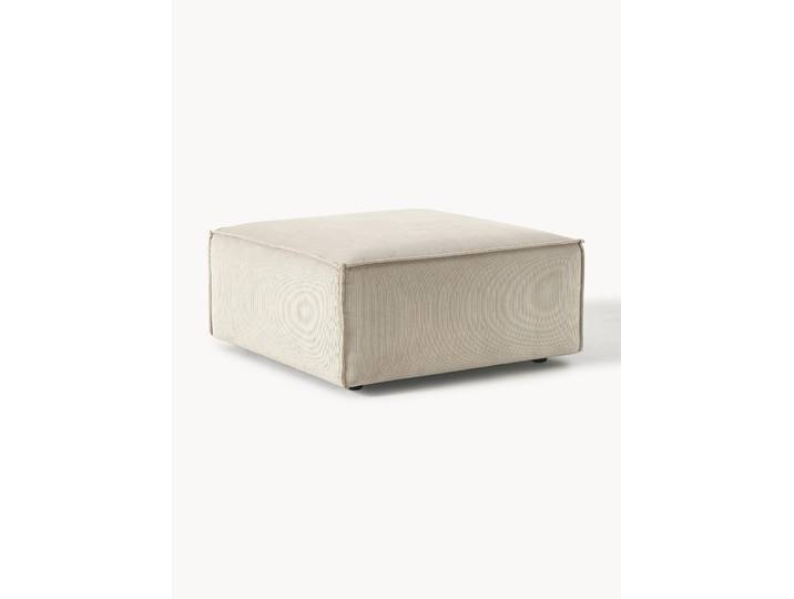 Pouf en velours côtelé Lennon