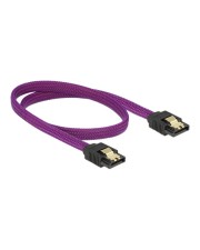 Delock Premium SATA-Kabel Serial ATA 150/300/600 SATA M bis M 50 cm eingerastet Violett (83691)