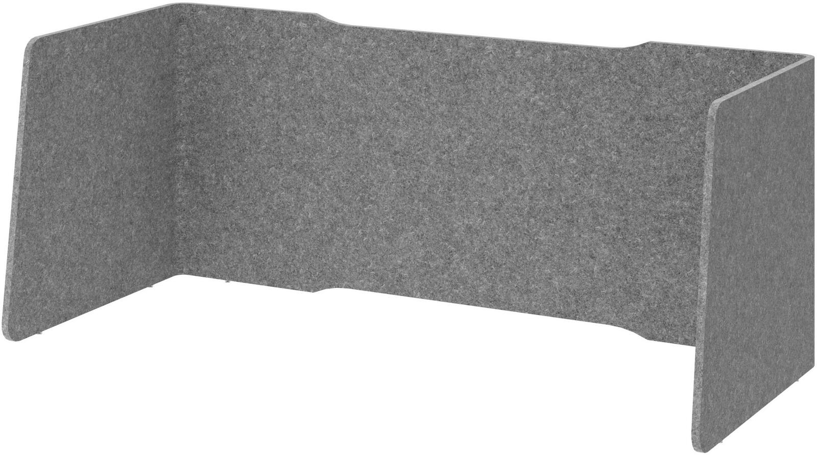 HAMMERBACHER Akustik-Tischtrennwand, grau 154 x 60,5 cm VARE6016/5