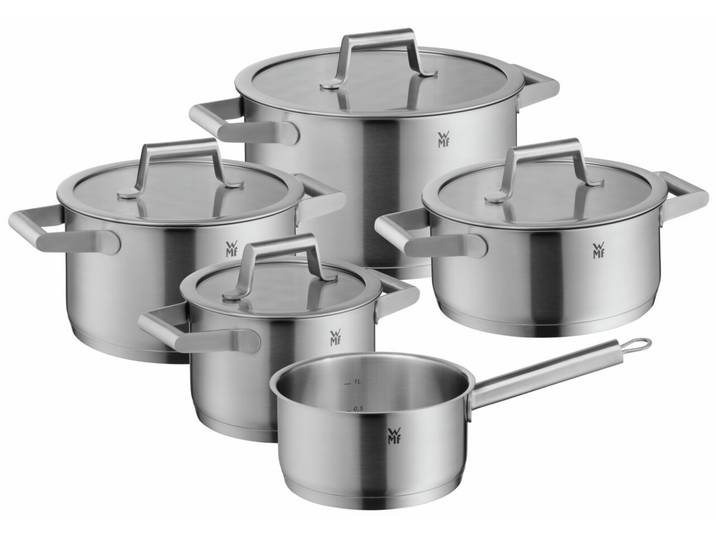 WMF Topfset 5-tlg. COMFORT LINE, edelstahl, Edelstahl gebürstet