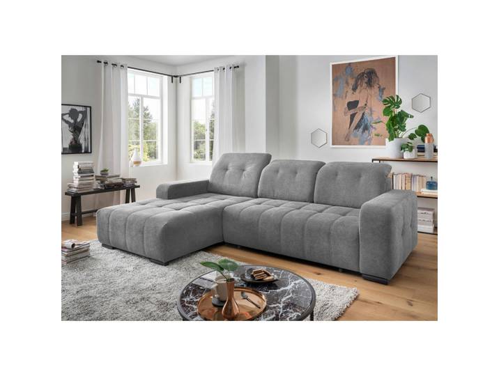 Livetastic Ecksofa Vicari, Dunkelgrau, Metall, Uni, 4-Sitzer, Ottomane links, L-Form, 292x185 cm, Made in EU, USB-Anschluss, elektrischer Sitzvorzug, USB-C-Anschluss, Wohnzimmer, Sofas & Couches, Wohnlandschaften, Ecksofas