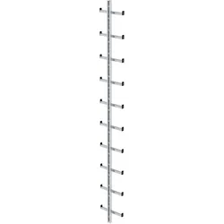 Munk, Leiter + Gerüst, Stufen-Schiebeleiter 2-teilig mit nivello-Traverse 1x14 + 1x10 Stufen (Regalleiter)