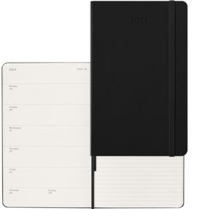 Moleskine Buchkalender 927950, Large, englisch, Jahr 2027, A5, Notizkalender, 1 Woche = 2 Seiten