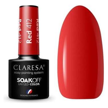 Claresa 412 Red UV Nail Polish 5ml (412 Red, UV-Gel Lack) (42568219)