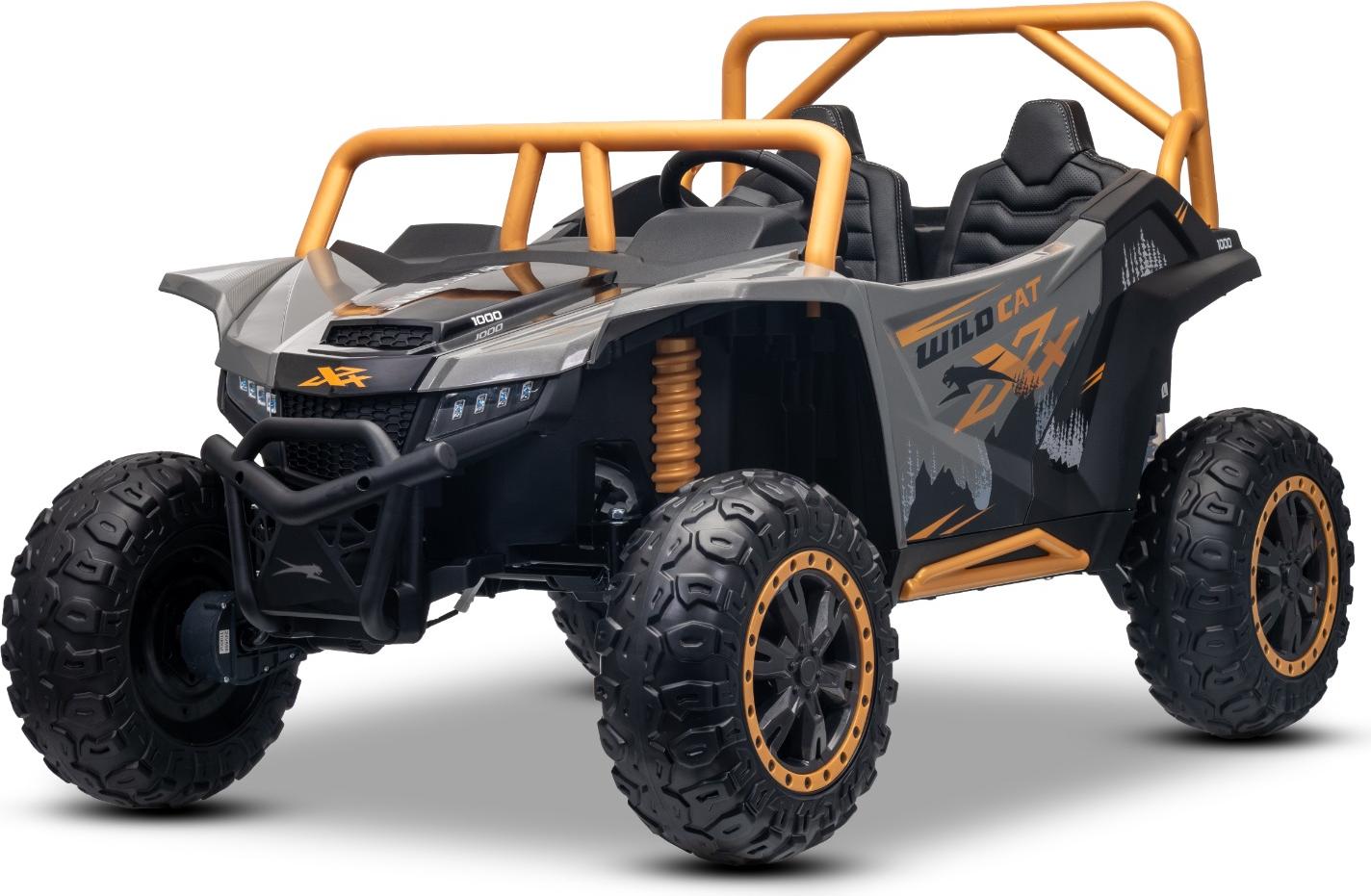 Elektrisches Ride-on Buggy Arctic CAT XXL 4x4 24V, graue , Zweisitzer, weiche EVA-Räder, leistungsstarke Motoren, Lithium-Batterie, MP3-Player mit Bluetooth, Hinterradfederung, Kunstledersitze, lizenziert